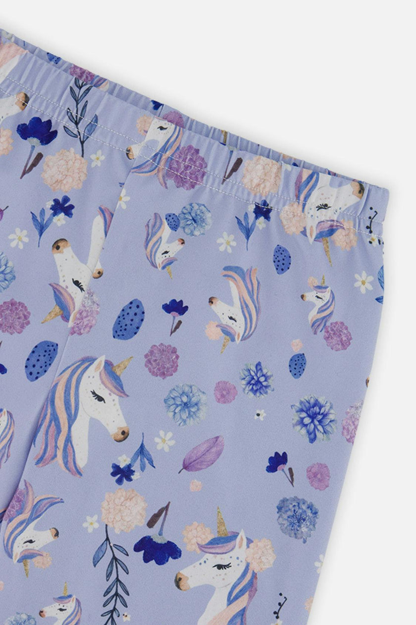 Printed Leggings Purple Unicorn Print