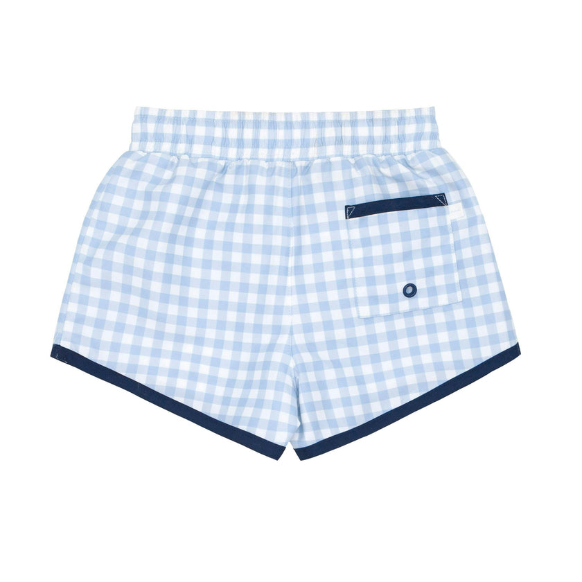Boys Oasis Blue Gingham Boardie