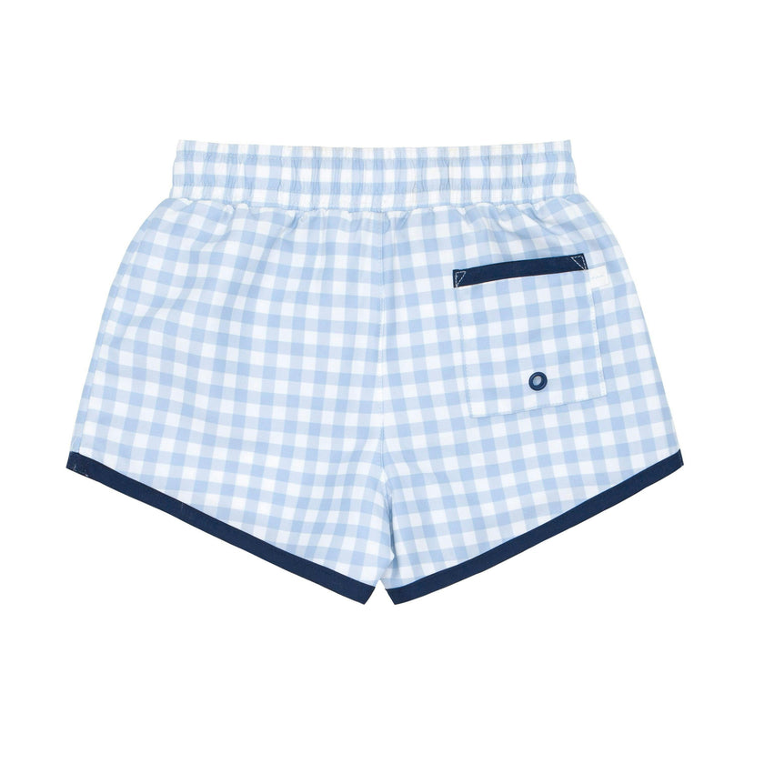 Boys Oasis Blue Gingham Boardie