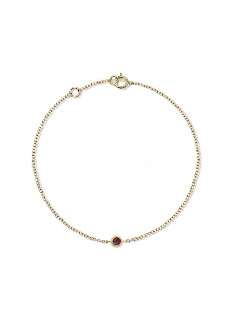 Birthstone Bezel Bracelet