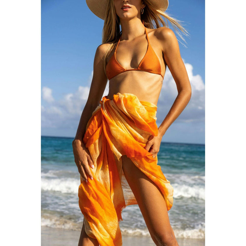 Cashmere Hand-Dip Dye Saline Pareo Scarf