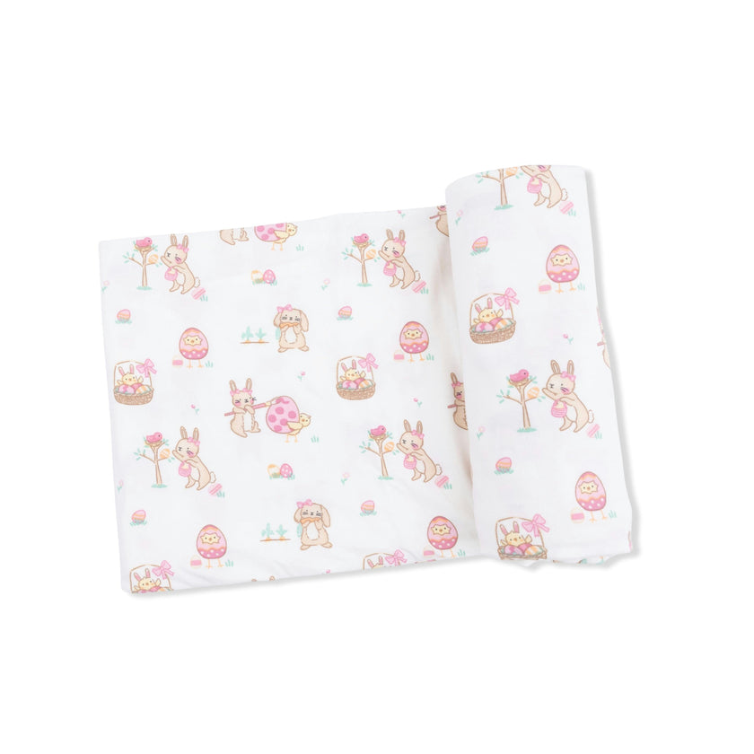 Easter Egg Hunt Pink - Swaddle Blanket