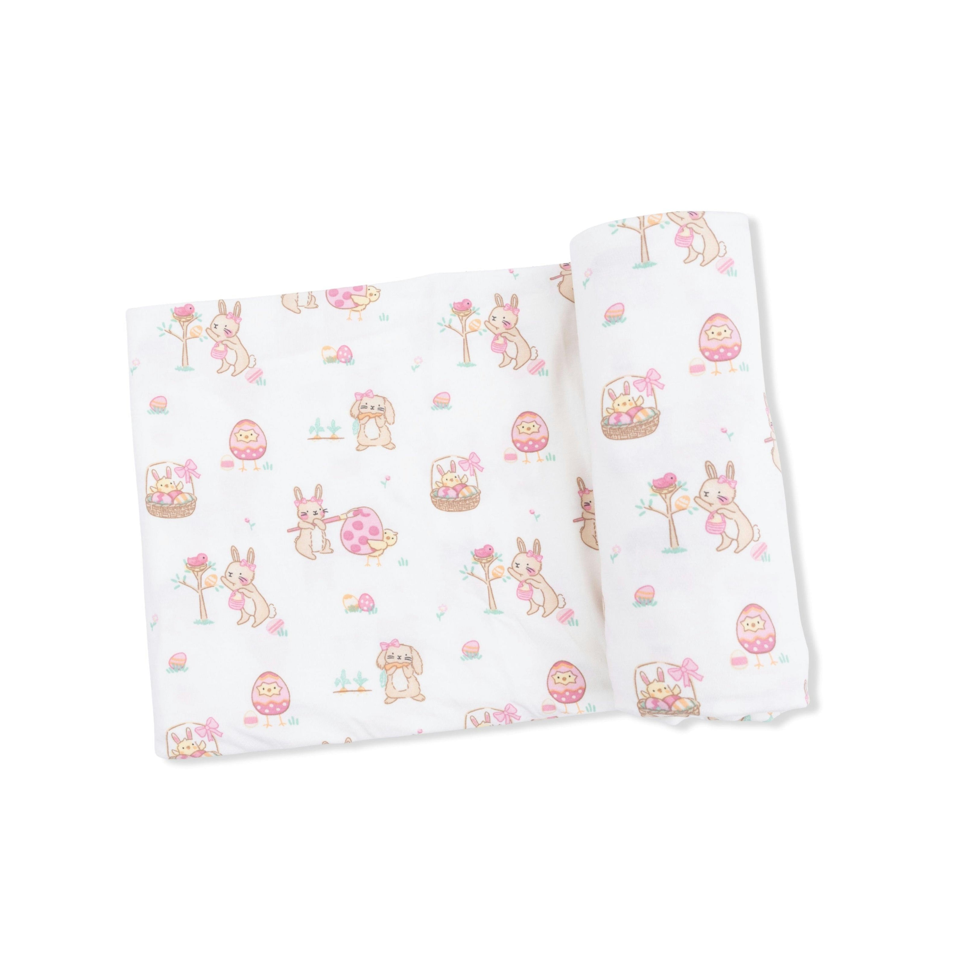Easter Egg Hunt Pink - Swaddle Blanket