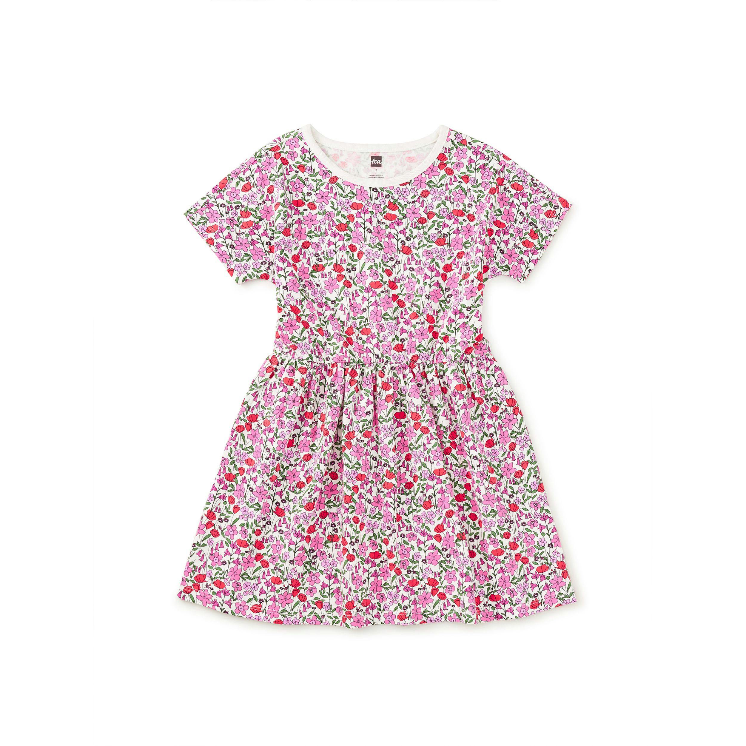 Short Sleeve Twirl Dress, Somerset Meadow