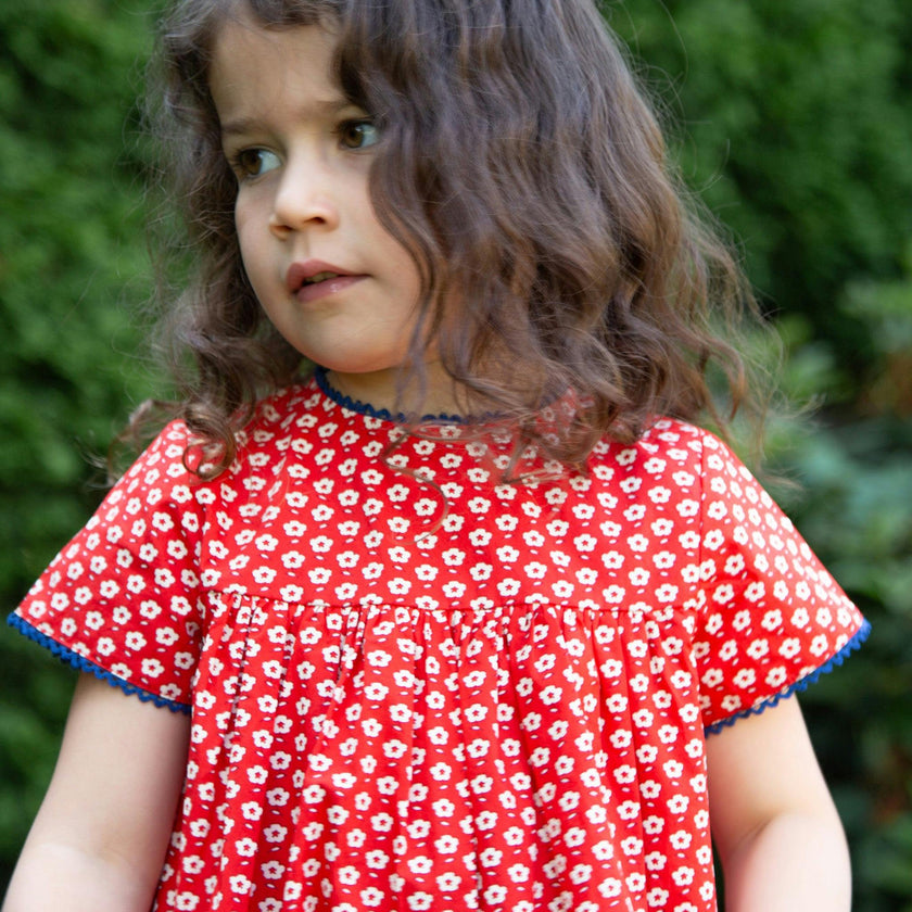 Toddler Amy dress with Lace trim