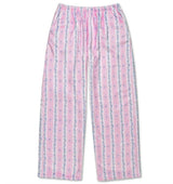 Floral Stripes Plush Pants