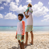 UPF50+ Contrast Long Sleeve Rashguard & Short Set