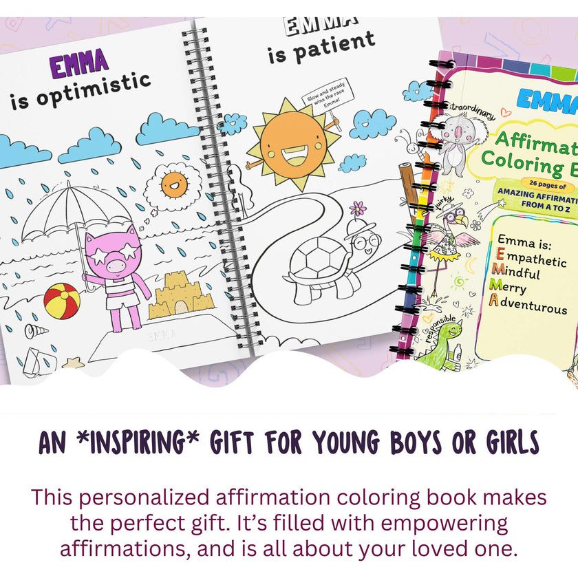 My Amazing Affirmation Coloring Book: Affirmations from A to Z! (Personalized Coloring Book)