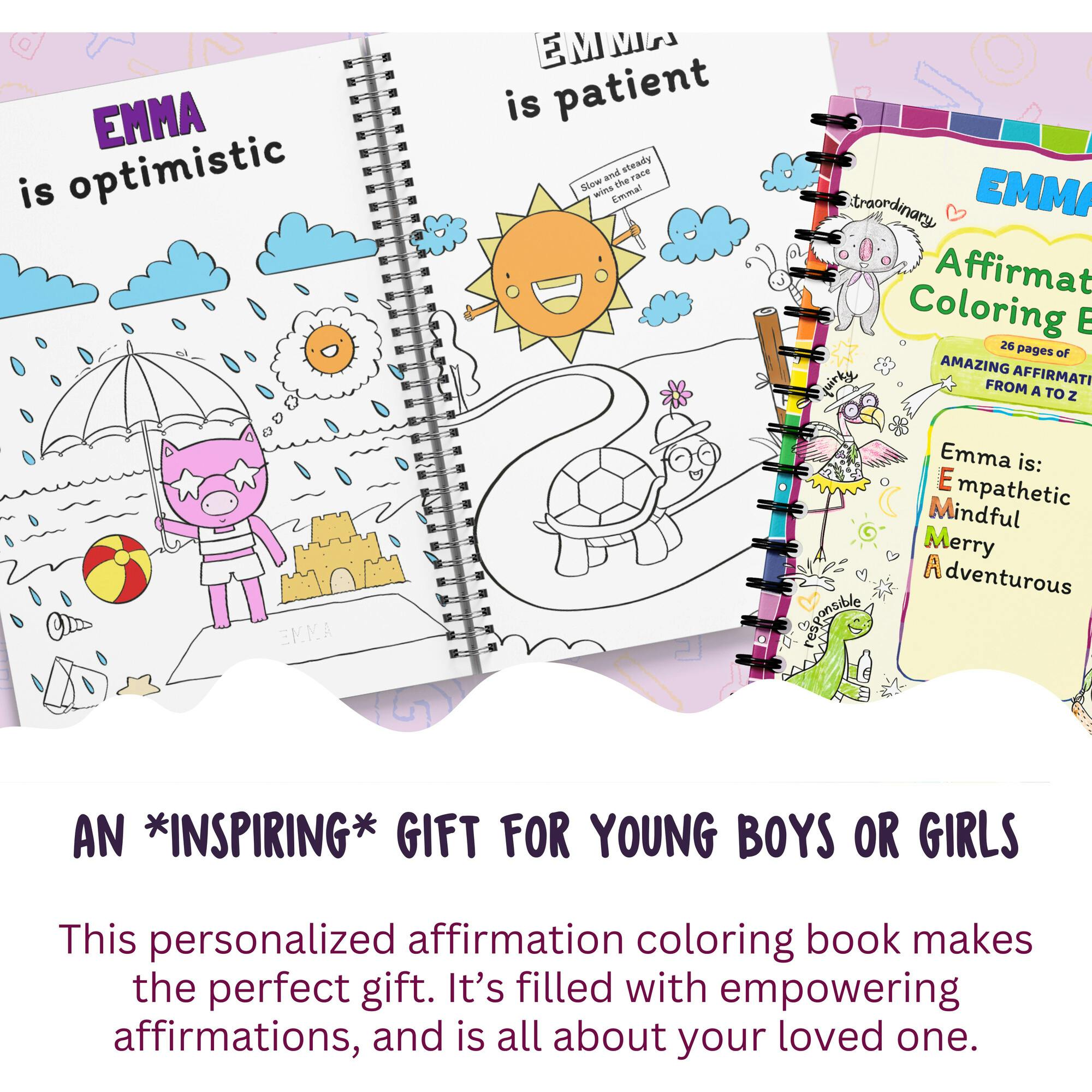 My Amazing Affirmation Coloring Book: Affirmations from A to Z! (Personalized Coloring Book)