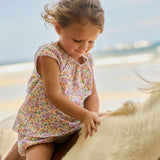 baby girls orchid floral flutter sleeve bloomer set