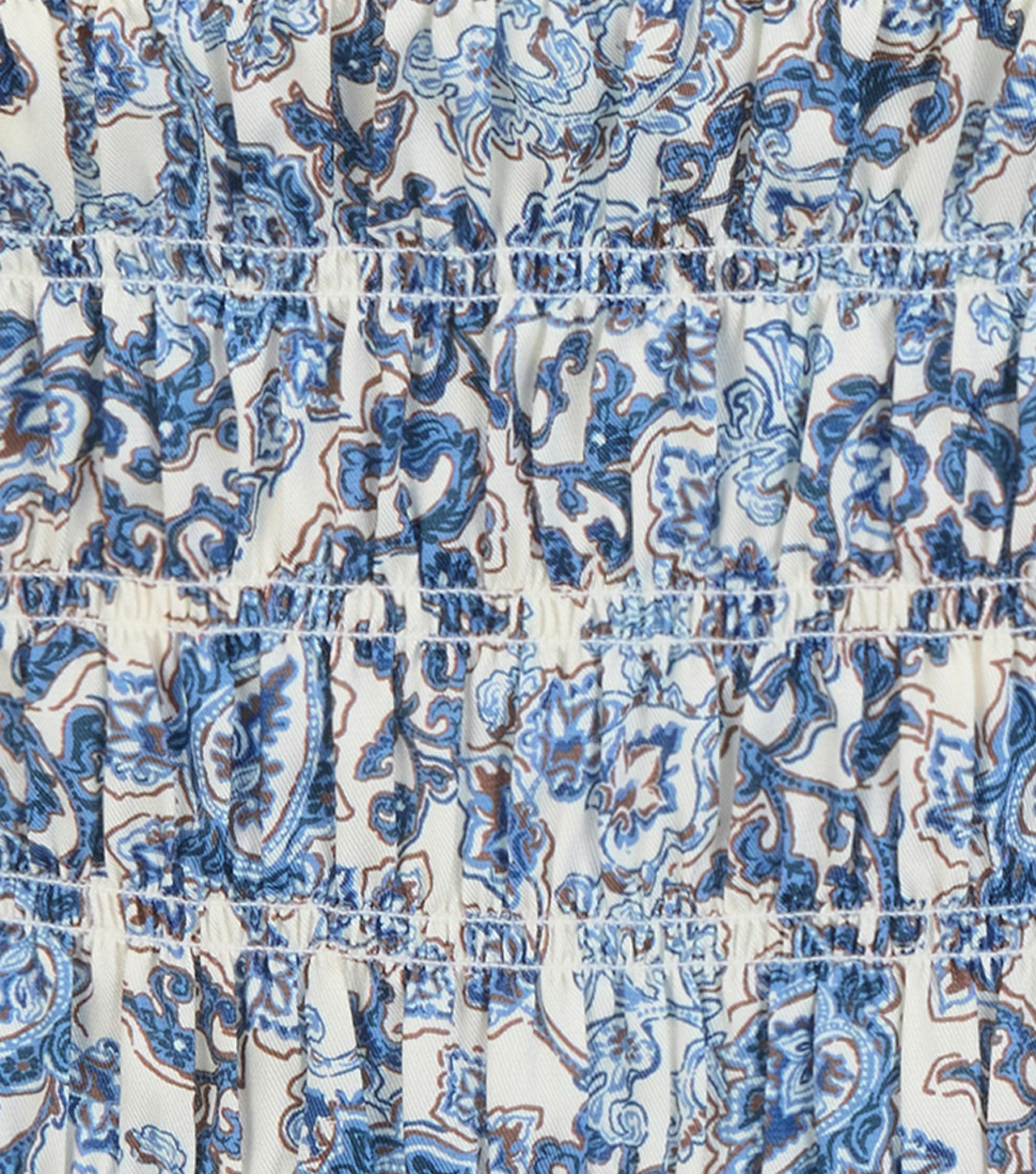 The Phoebe Nap Top -  Chedworth Paisley Blue