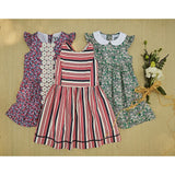 Lila Ruffle Shift Dress, Stripes