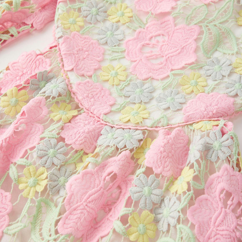 Estella Embroidered Mini Dress