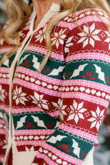 Cornelia Cardigan in Festive Fair Isle