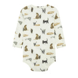 Cotton Stretch Long Sleeve One Piece