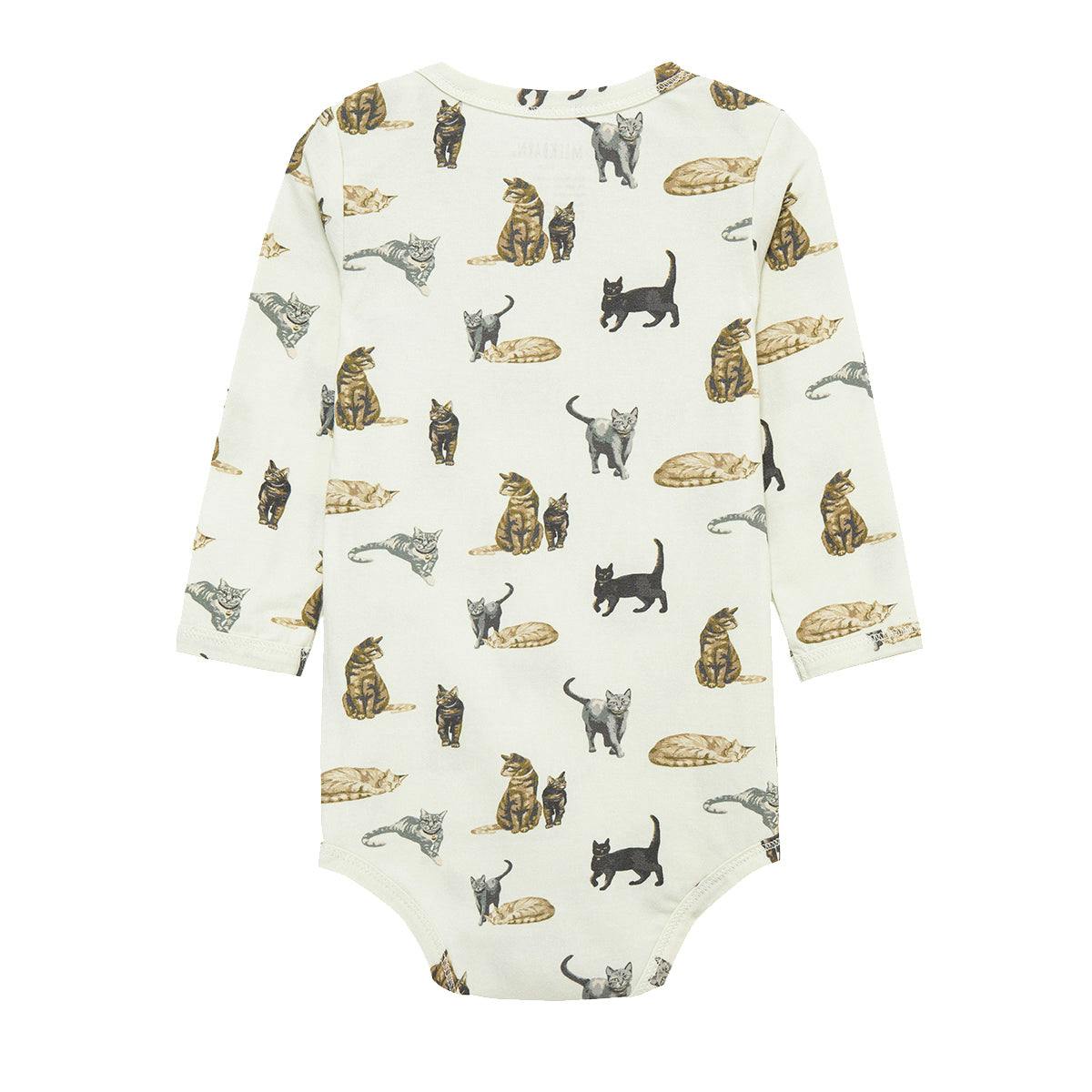 Cotton Stretch Long Sleeve One Piece