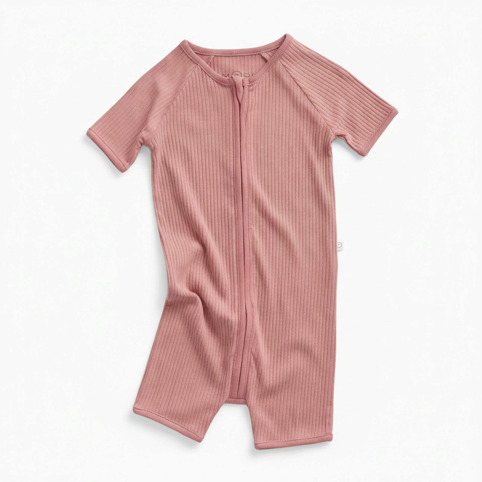 Ribbed Zip Summer Pajamas