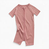 Ribbed Zip Summer Pajamas