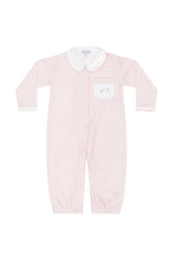 Pink Herringbone Embroidered Converter Gown