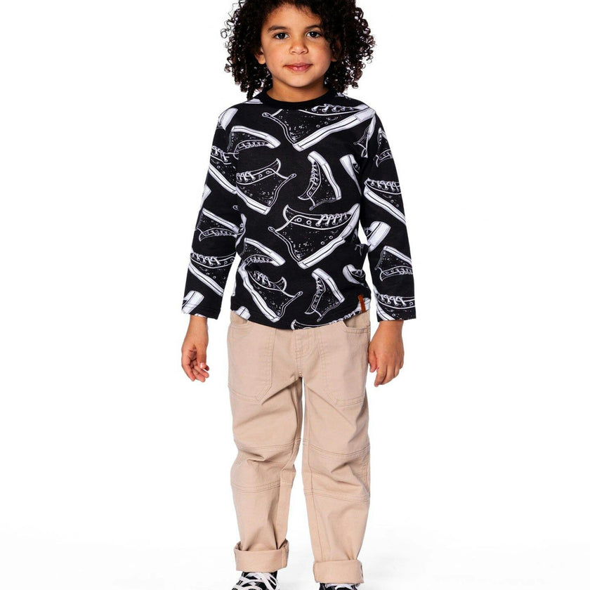 Long Sleeve Organic Cotton Allover Print Tee