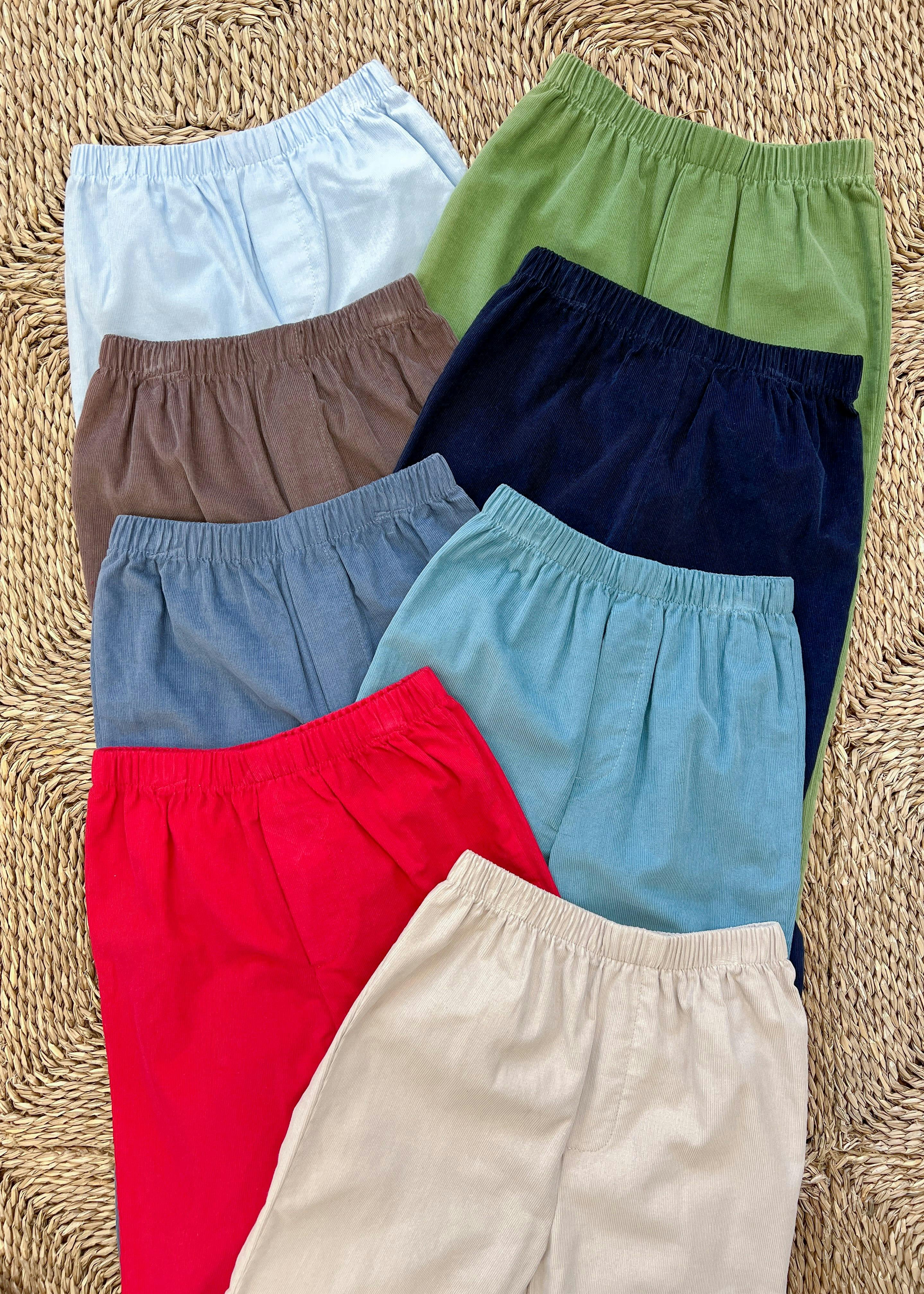 Banded Pants - Chocolate Corduroy