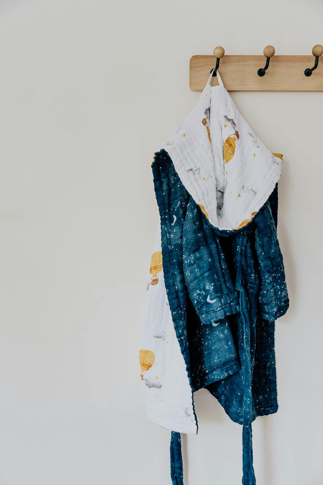 Certified Organic Muslin Reversible Bath Robe