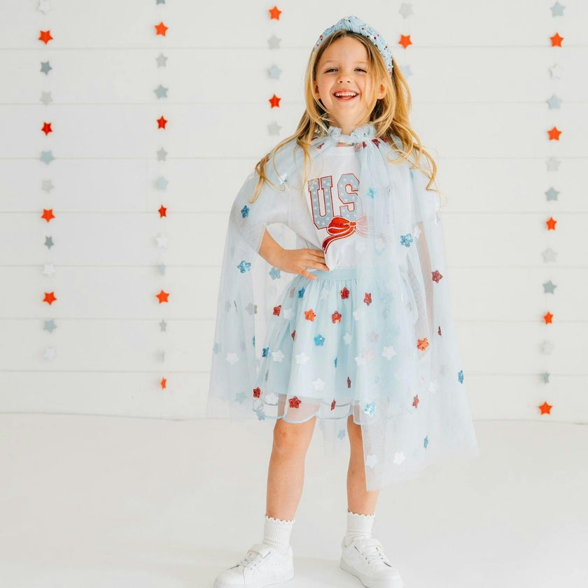USA Sequin Stars Cape