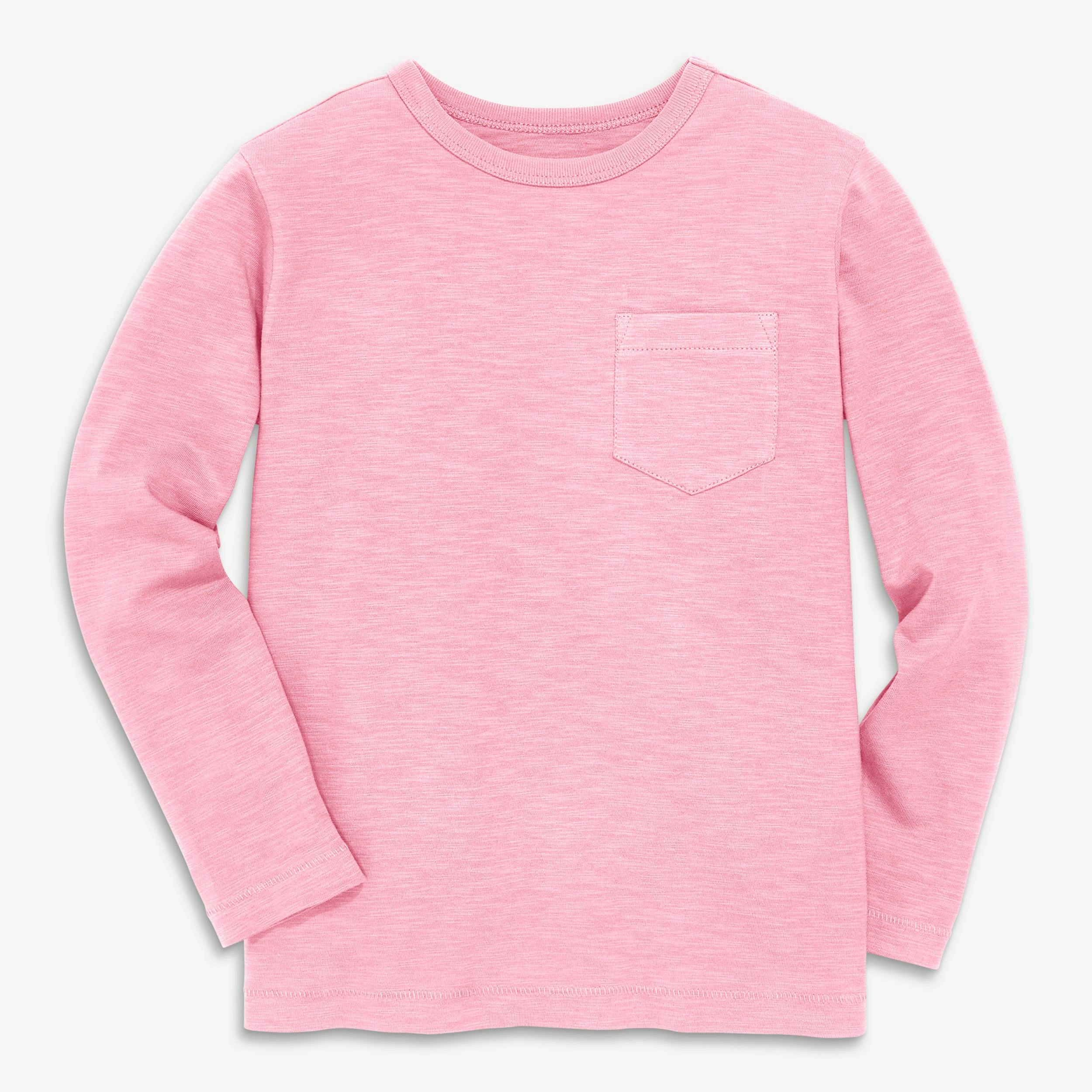 Kids long sleeve slub pocket tee