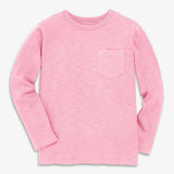 Kids long sleeve slub pocket tee