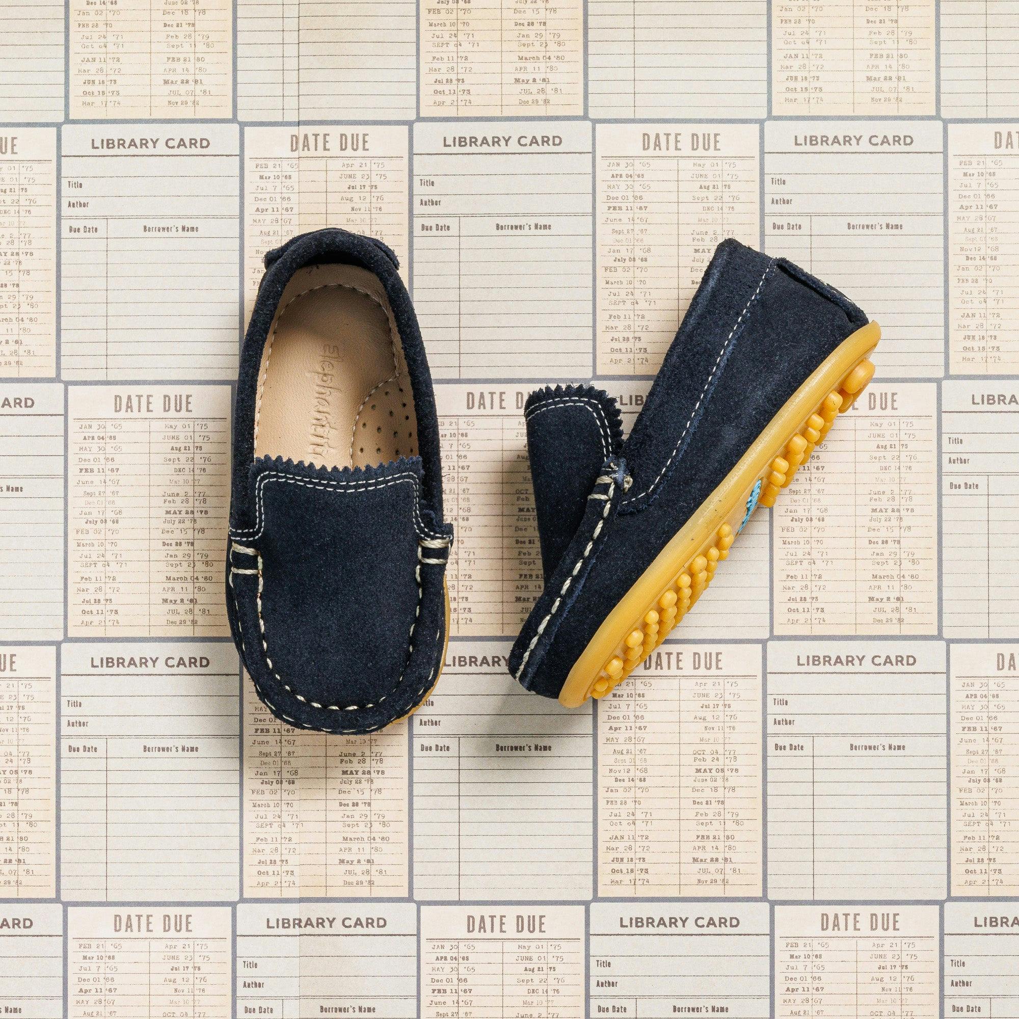 Toddler Antton Driver Moccasin | Blue Suede