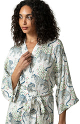 Bagheera - Satin Glam Mini Robe - Wedding Cake