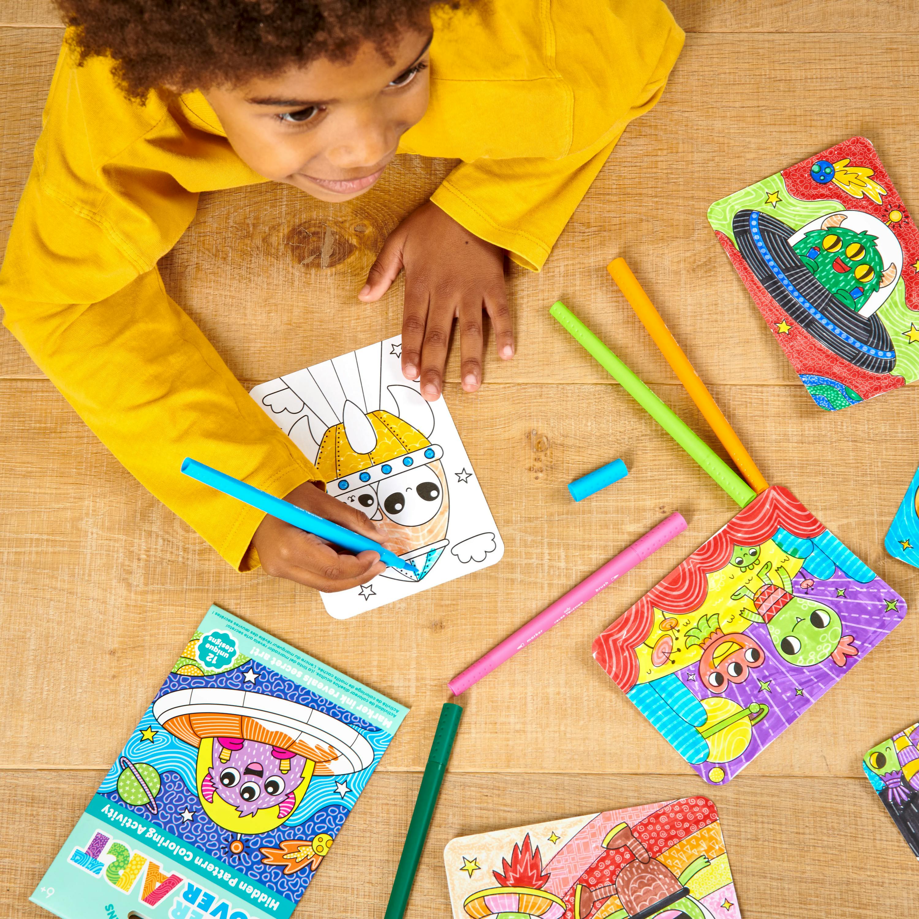Undercover Art Hidden Pattern Coloring Activity Art Cards - Dino Tales - 12 Cards