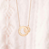 Personalized Intertwined Necklace, 18k Rose Gold Plated