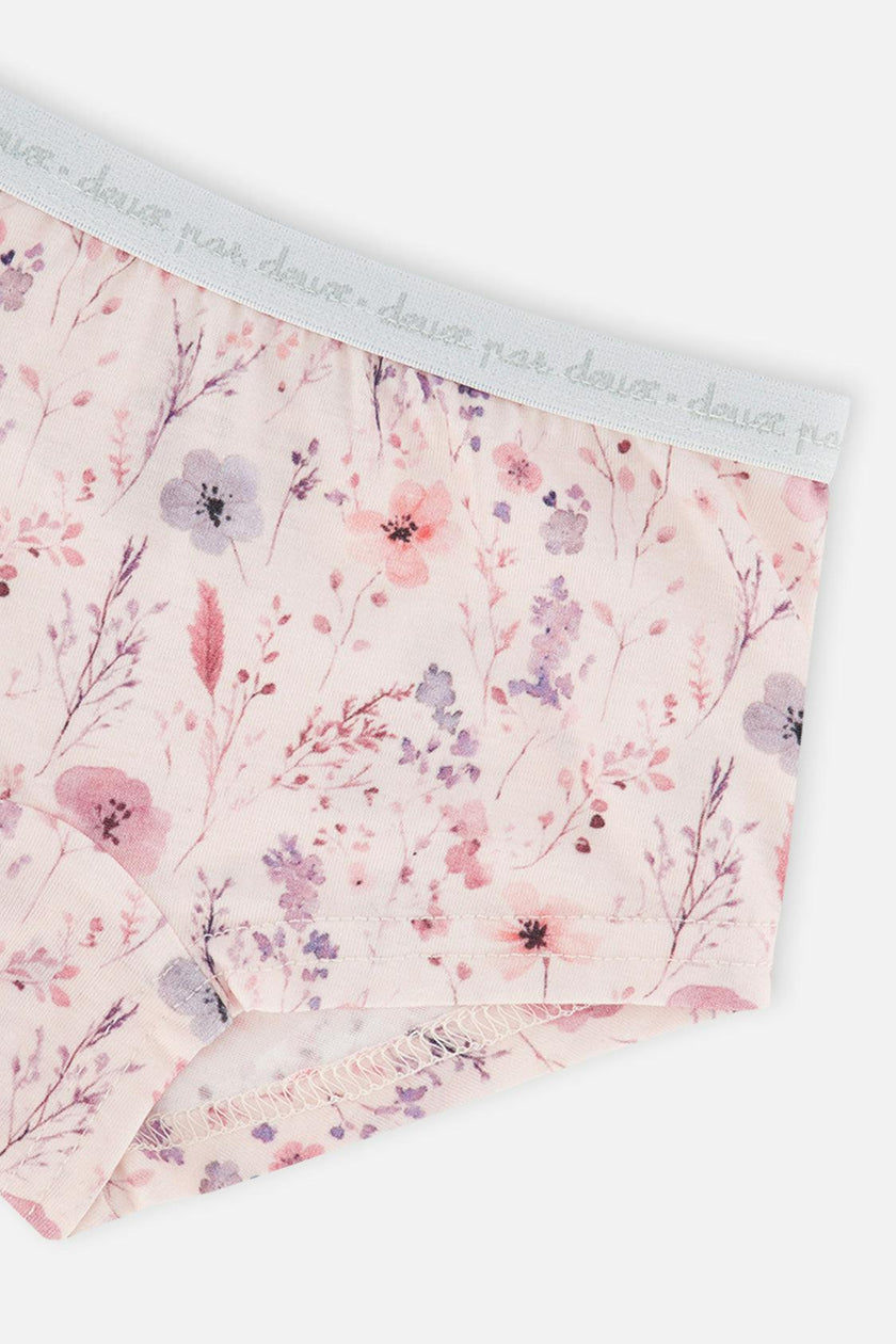 Boyshort Panty Pack Of 3 Pink Floral Prints