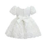 White Bow Rosette Dress
