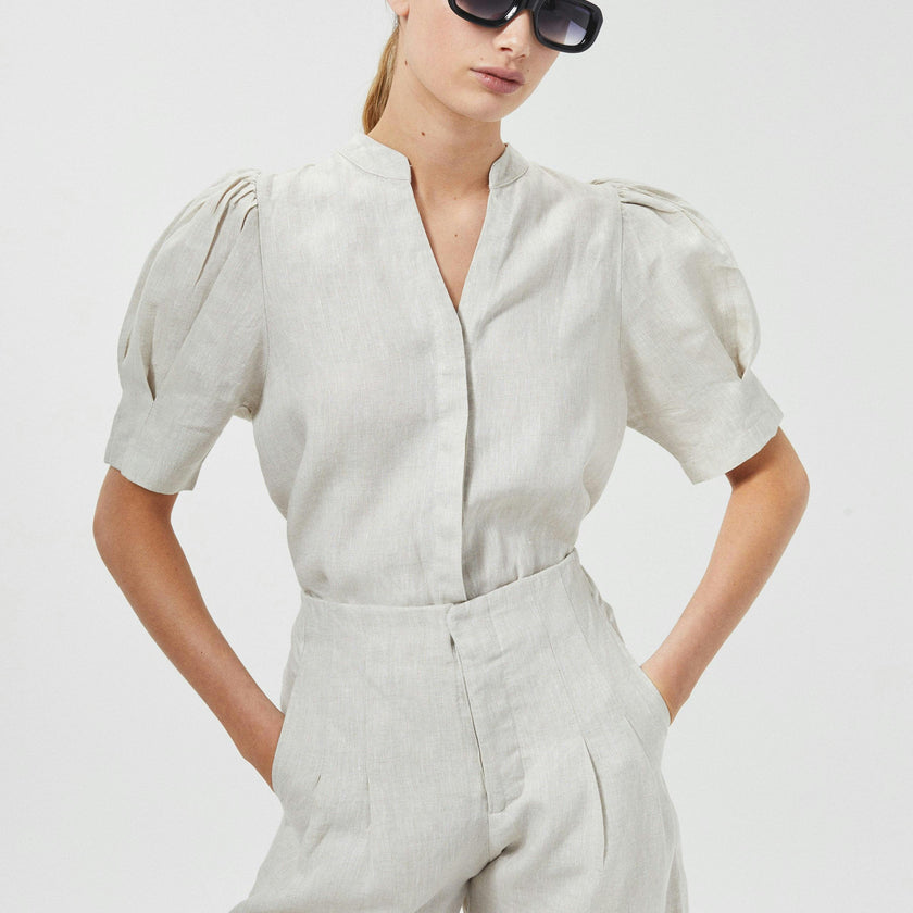 Culotte Linen Pants - Natural