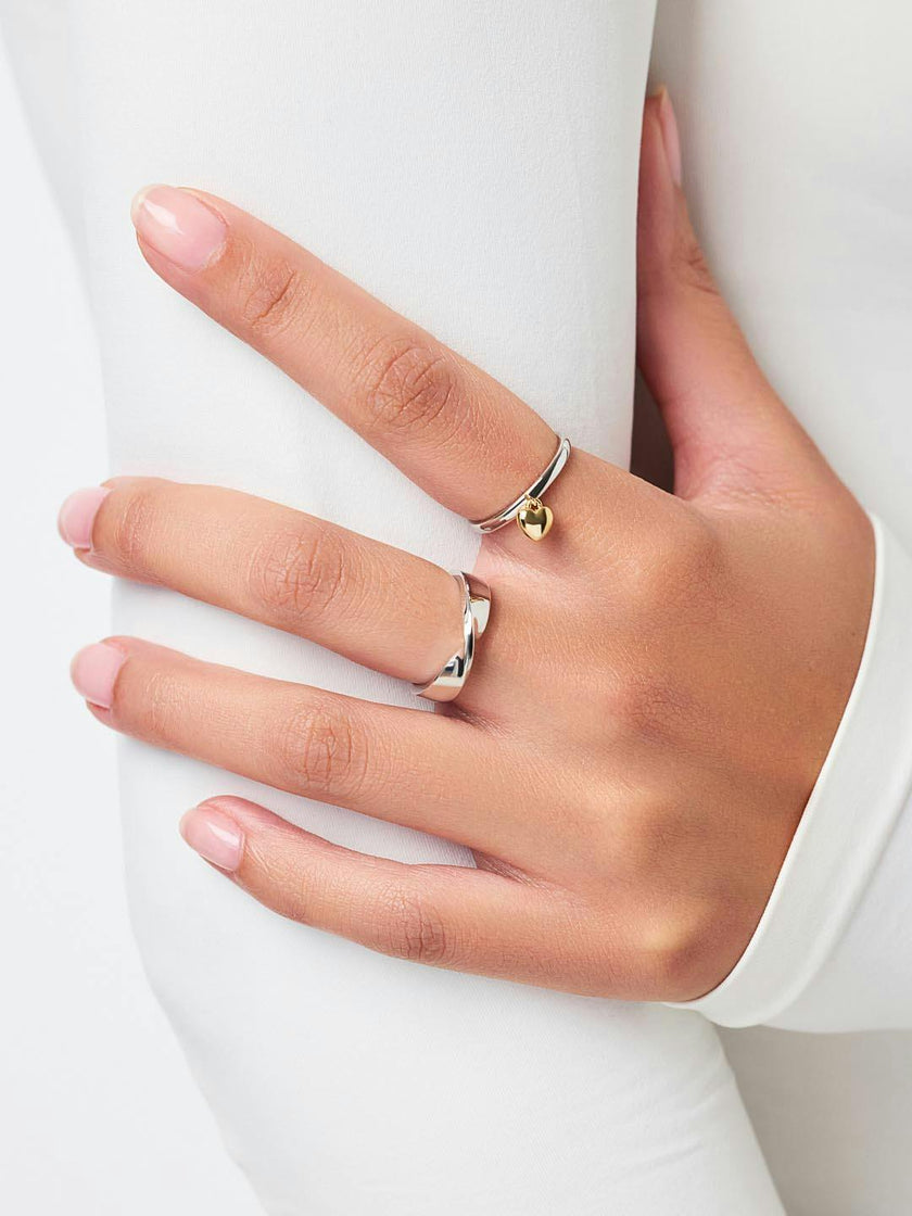 Heart Ring - Leia Two Tone