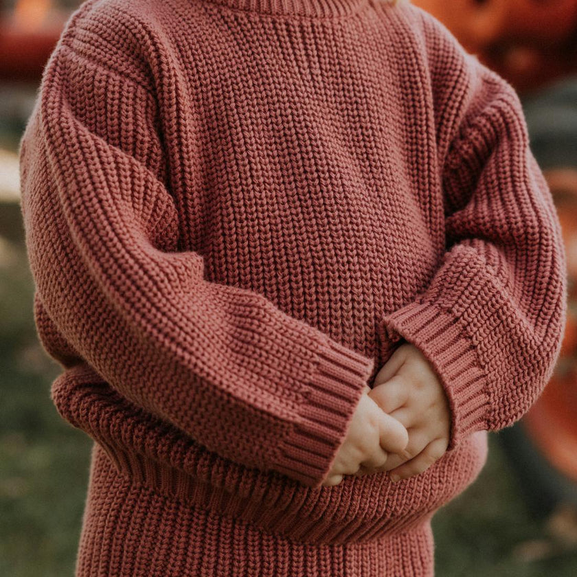 Nova Chunky Knit Set in Rosewood