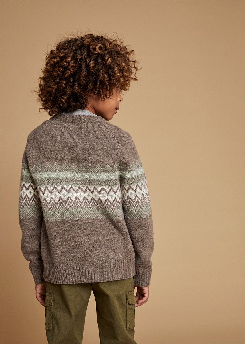 The Nocciola Jacquard Crew