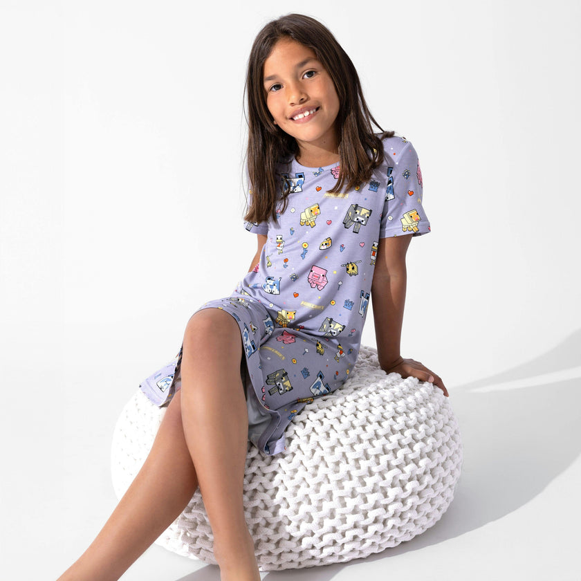 Minecraft Pixel Pals Girls' Short Sleeve Dress