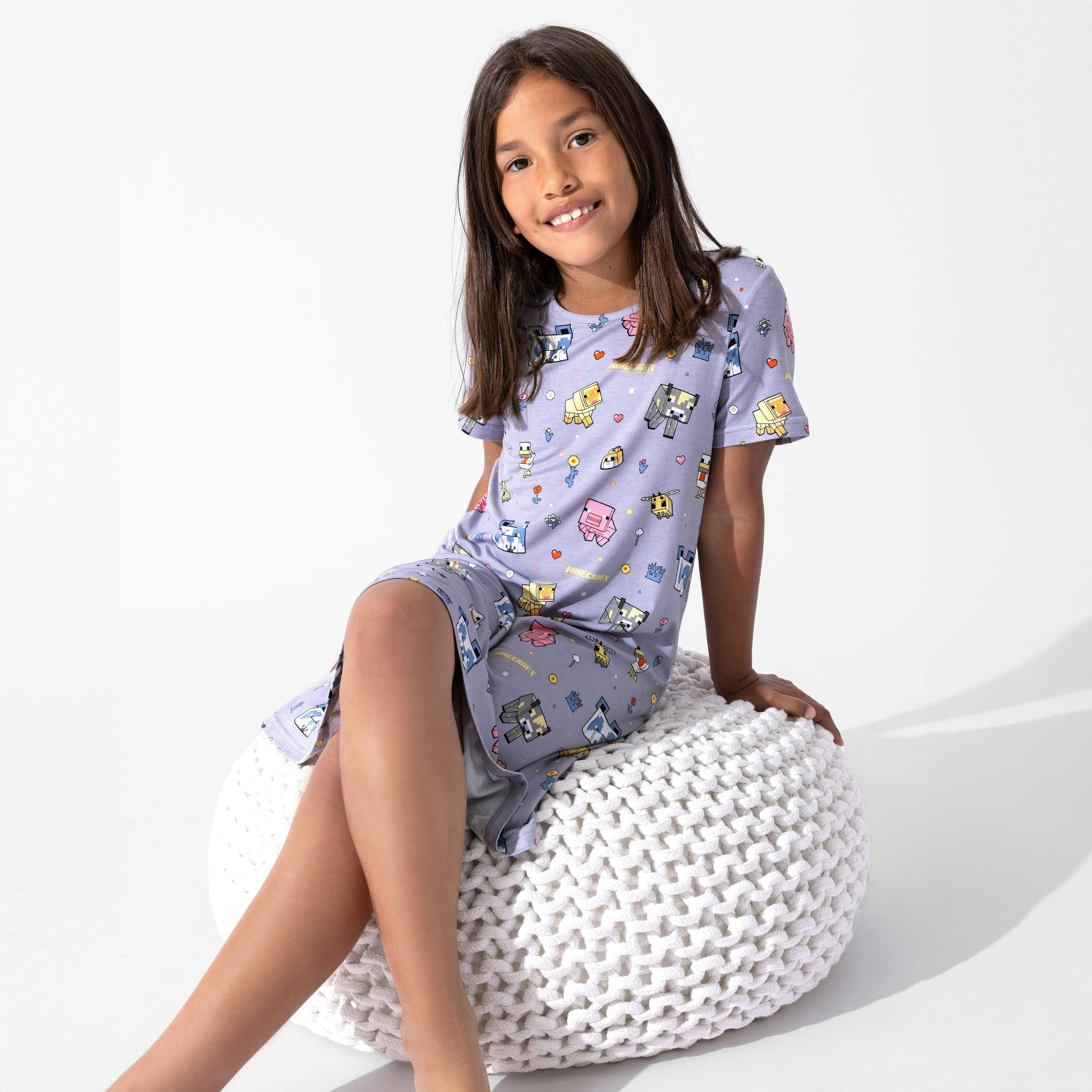 Minecraft Pixel Pals Girls' Short Sleeve Dress