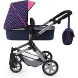 Bayer Design Dolls: Pram Neo City - Blue & Pink