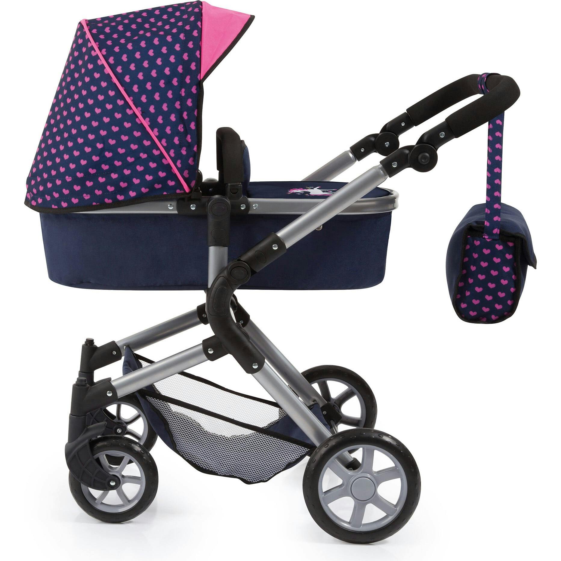 Bayer Design Dolls: Pram Neo City - Blue & Pink