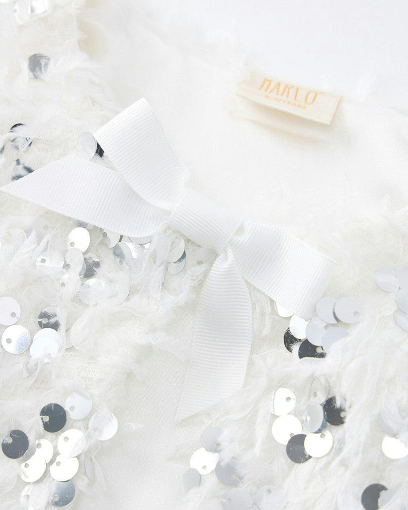 Chrissy Feather Sequin Jacket