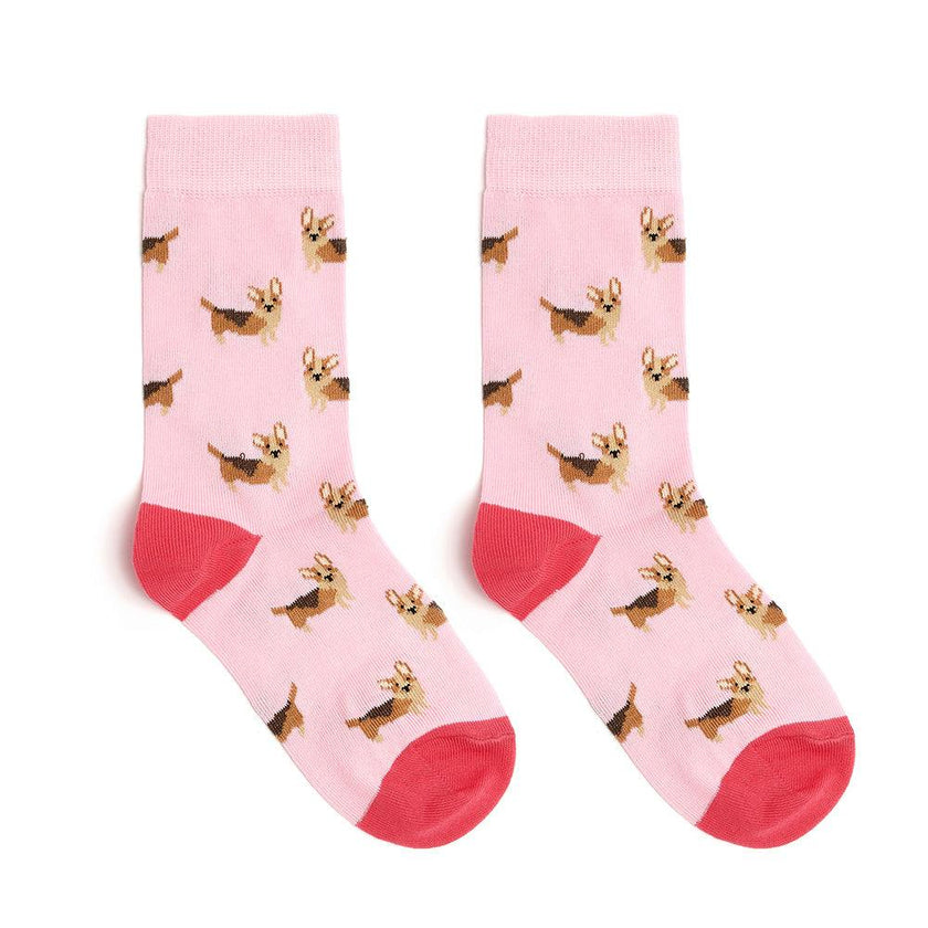 Great British Socks - Pink Corgi