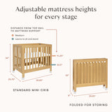 Origami Mini Crib in Honey