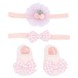 Pink Bow and Flower Gift Set