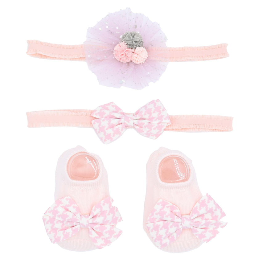 Pink Bow and Flower Gift Set