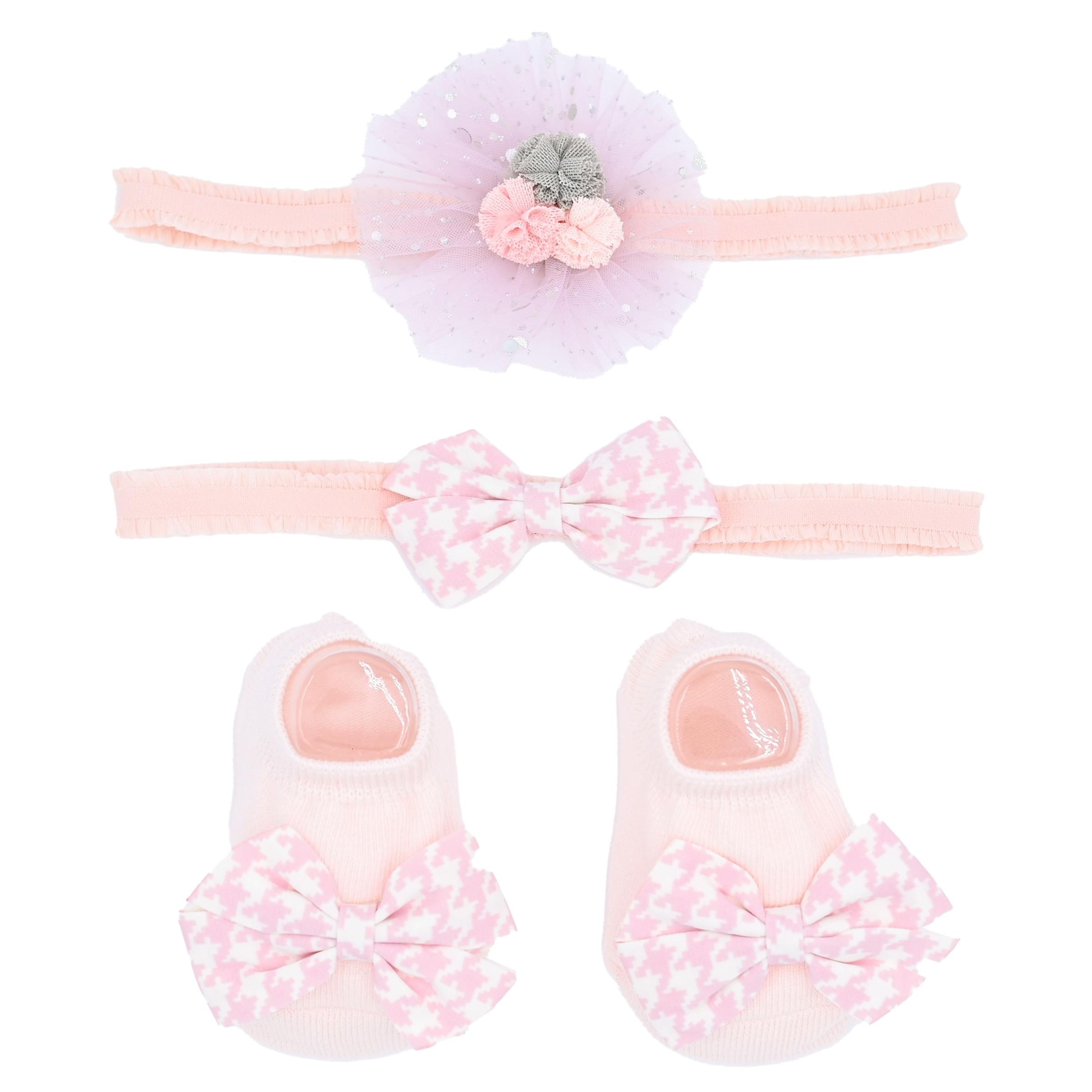 Pink Bow and Flower Gift Set