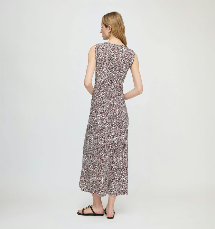 The Sloane Dress - Chocolate Ditsy Thistle